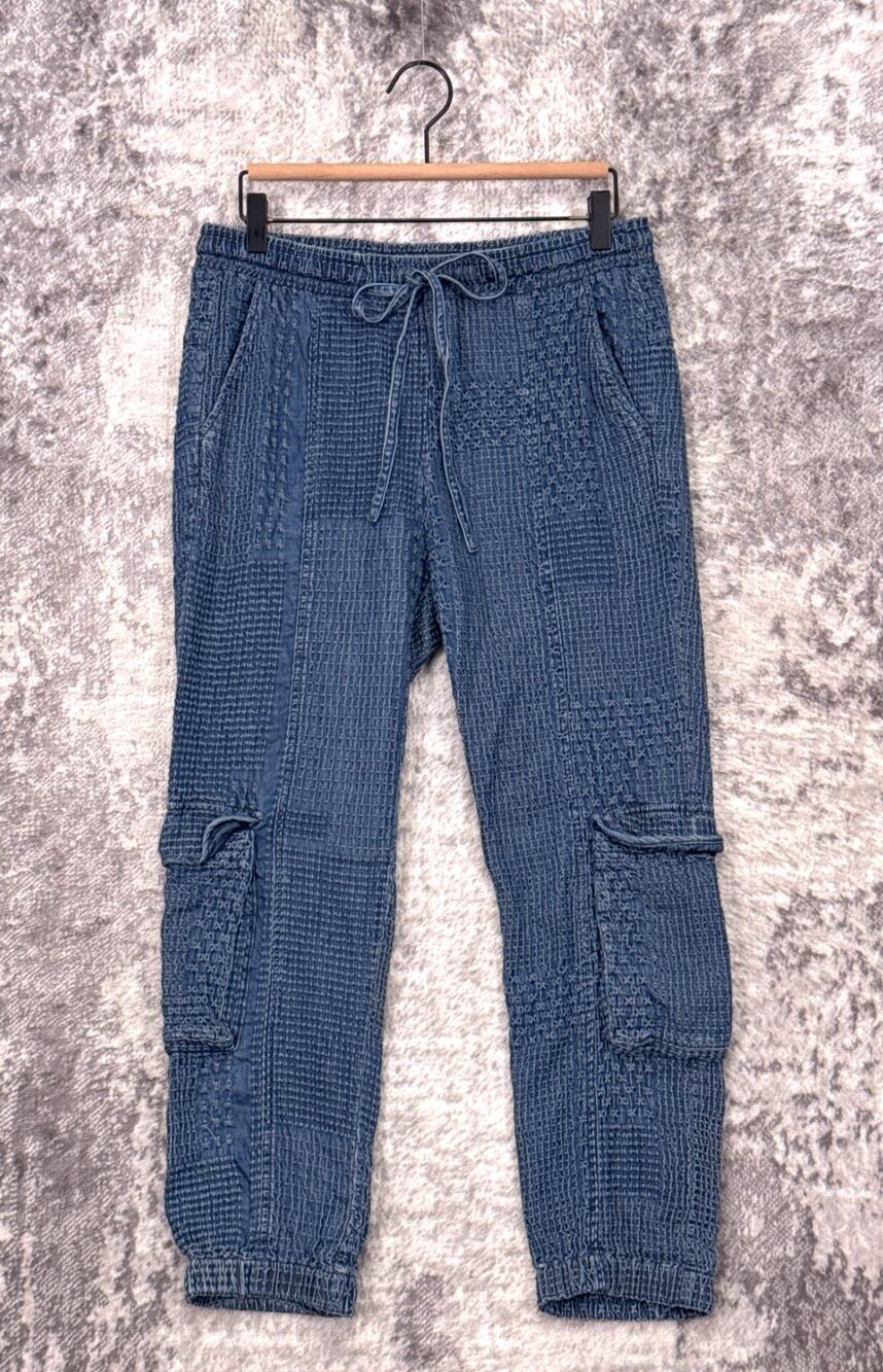 Johnny Was Sana Pants Small Womens Embroidered Cargo Joggers